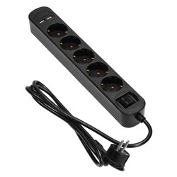 LISTWA PRZECIWPRZEPIĘCIOWA, 5 GNIAZD 2P+Z (SCHUKO), KABEL 3X1,5MM2, DŁUGOŚĆ 1,5M, Z WYŁĄCZNIKIEM PODŚWIETLANYM DWUTOROWYM, 16A, LISTWA PRZECIWPRZEPIĘCIOWA, 5 GNIAZD 2P+Z (SCHUKO), KABEL 3X1,5MM2, DŁUGOŚĆ 1,5M, Z WYŁĄCZNIKIEM PODŚWIETLANYM DWUTOROWYM, 16A,