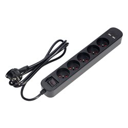 LISTWA PRZECIWPRZEPIĘCIOWA, 5 GNIAZD 2P+Z (FRENCH), KABEL 3X1,5MM2, DŁUGOŚĆ 1,5M, Z WYŁĄCZNIKIEM PODŚWIETLANYM DWUTOROWYM, 16A, LISTWA PRZECIWPRZEPIĘCIOWA, 5 GNIAZD 2P+Z (FRENCH), KABEL 3X1,5MM2, DŁUGOŚĆ 1,5M, Z WYŁĄCZNIKIEM PODŚWIETLANYM DWUTOROWYM, 16A,