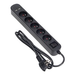 LISTWA PRZECIWPRZEPIĘCIOWA, 5 GNIAZD 2P+Z (FRENCH), KABEL 3X1,5MM2, DŁUGOŚĆ 1,5M, Z WYŁĄCZNIKIEM PODŚWIETLANYM DWUTOROWYM, 16A, LISTWA PRZECIWPRZEPIĘCIOWA, 5 GNIAZD 2P+Z (FRENCH), KABEL 3X1,5MM2, DŁUGOŚĆ 1,5M, Z WYŁĄCZNIKIEM PODŚWIETLANYM DWUTOROWYM, 16A,