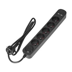 LISTWA PRZECIWPRZEPIĘCIOWA, 5 GNIAZD 2P+Z, KABEL 1,5M, Z PRZYCISKIEM PODŚWIETLANYM DWUTOROWYM, OCHRONNIKIEM PRZECIWPRZEPIĘCIOWYM LISTWA PRZECIWPRZEPIĘCIOWA, 5 GNIAZD 2P+Z, KABEL 1,5M, Z PRZYCISKIEM PODŚWIETLANYM DWUTOROWYM, OCHRONNIKIEM PRZECIWPRZEPIĘCIOWYM