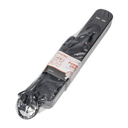 LISTWA PRZECIWPRZEPIĘCIOWA, 5 GNIAZD 2P+Z, KABEL 1,5M, Z PRZYCISKIEM PODŚWIETLANYM DWUTOROWYM, OCHRONNIKIEM PRZECIWPRZEPIĘCIOWYM LISTWA PRZECIWPRZEPIĘCIOWA, 5 GNIAZD 2P+Z, KABEL 1,5M, Z PRZYCISKIEM PODŚWIETLANYM DWUTOROWYM, OCHRONNIKIEM PRZECIWPRZEPIĘCIOWYM