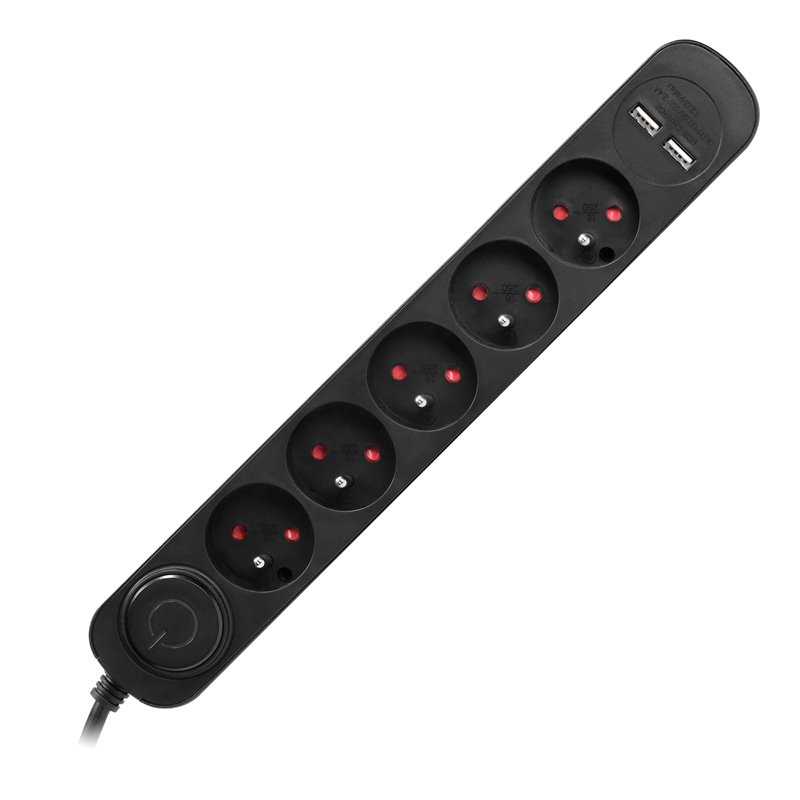 LISTWA PRZECIWPRZEPIĘCIOWA, 5 GNIAZD 2P+Z, KABEL 1,5M, Z PRZYCISKIEM PODŚWIETLANYM DWUTOROWYM, OCHRONNIKIEM PRZECIWPRZEPIĘCIOWYM LISTWA PRZECIWPRZEPIĘCIOWA, 5 GNIAZD 2P+Z, KABEL 1,5M, Z PRZYCISKIEM PODŚWIETLANYM DWUTOROWYM, OCHRONNIKIEM PRZECIWPRZEPIĘCIOWYM