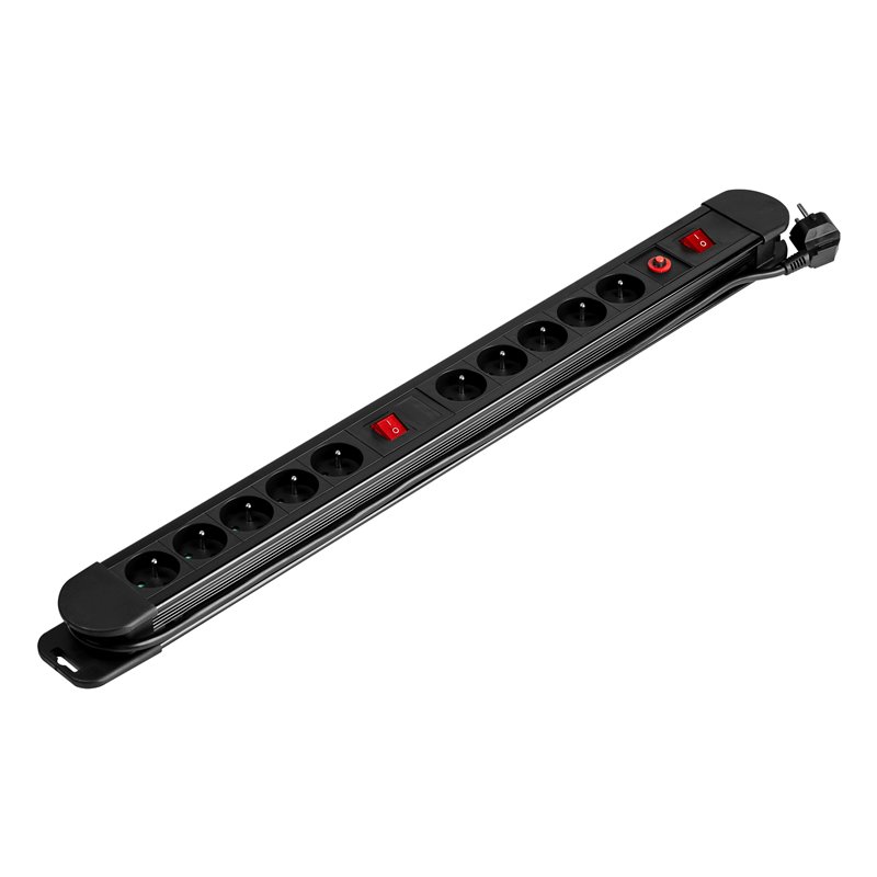 LISTWA ZASILAJĄCA, 10 GNIAZD 2P+Z, KABEL 3X1,5MM2, DŁUGOŚĆ 1,5M, 2XWYŁĄCZNIK PODŚWIETLANY DWUTOROWY, WYŁĄCZNIK TERMICZNY. 16A/2 LISTWA ZASILAJĄCA, 10 GNIAZD 2P+Z, KABEL 3X1,5MM2, DŁUGOŚĆ 1,5M, 2XWYŁĄCZNIK PODŚWIETLANY DWUTOROWY, WYŁĄCZNIK TERMICZNY. 16A/2