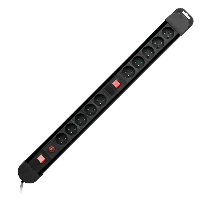 LISTWA ZASILAJĄCA, 10 GNIAZD 2P+Z, KABEL 3X1,5MM2, DŁUGOŚĆ 1,5M, 2XWYŁĄCZNIK PODŚWIETLANY DWUTOROWY, WYŁĄCZNIK TERMICZNY. 16A/2 LISTWA ZASILAJĄCA, 10 GNIAZD 2P+Z, KABEL 3X1,5MM2, DŁUGOŚĆ 1,5M, 2XWYŁĄCZNIK PODŚWIETLANY DWUTOROWY, WYŁĄCZNIK TERMICZNY. 16A/2