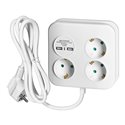 KWADRATOWA LISTWA ZASILAJĄCA Z ŁADOWARKĄ USB 3X2P+Z (SCHUKO), 2XUSB-A, KABEL 3X1,5MM2, 1,4M ORNO KWADRATOWA LISTWA ZASILAJĄCA Z ŁADOWARKĄ USB 3X2P+Z (SCHUKO), 2XUSB-A, KABEL 3X1,5MM2, 1,4M ORNO