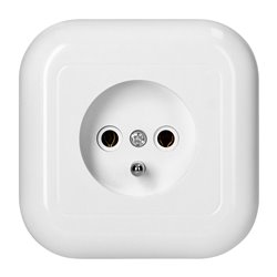 GNIAZDO POJEDYNCZE P/T 2P+Z 16A, 250V, FAN, BIAŁY ORNO GNIAZDO POJEDYNCZE P/T 2P+Z 16A, 250V, FAN, BIAŁY ORNO