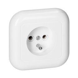GNIAZDO POJEDYNCZE P/T 2P+Z 16A, 250V, FAN, BIAŁY ORNO GNIAZDO POJEDYNCZE P/T 2P+Z 16A, 250V, FAN, BIAŁY ORNO