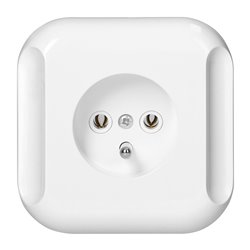 GNIAZDO POJEDYNCZE P/T 2P+Z 16A, 250V, TOPAZ, BIAŁY ORNO GNIAZDO POJEDYNCZE P/T 2P+Z 16A, 250V, TOPAZ, BIAŁY ORNO
