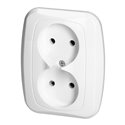GNIAZDO PODWÓJNE P/T 2X2P 16A, 250V, ATUT, BIAŁY ORNO GNIAZDO PODWÓJNE P/T 2X2P 16A, 250V, ATUT, BIAŁY ORNO