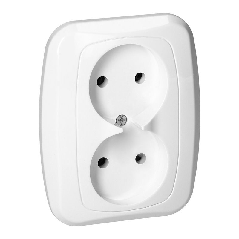 GNIAZDO PODWÓJNE P/T 2X2P 16A, 250V, ATUT, BIAŁY ORNO GNIAZDO PODWÓJNE P/T 2X2P 16A, 250V, ATUT, BIAŁY ORNO