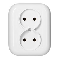 GNIAZDO PODWÓJNE P/T 2X2P 16A, 250V, FAN, BIAŁY ORNO GNIAZDO PODWÓJNE P/T 2X2P 16A, 250V, FAN, BIAŁY ORNO