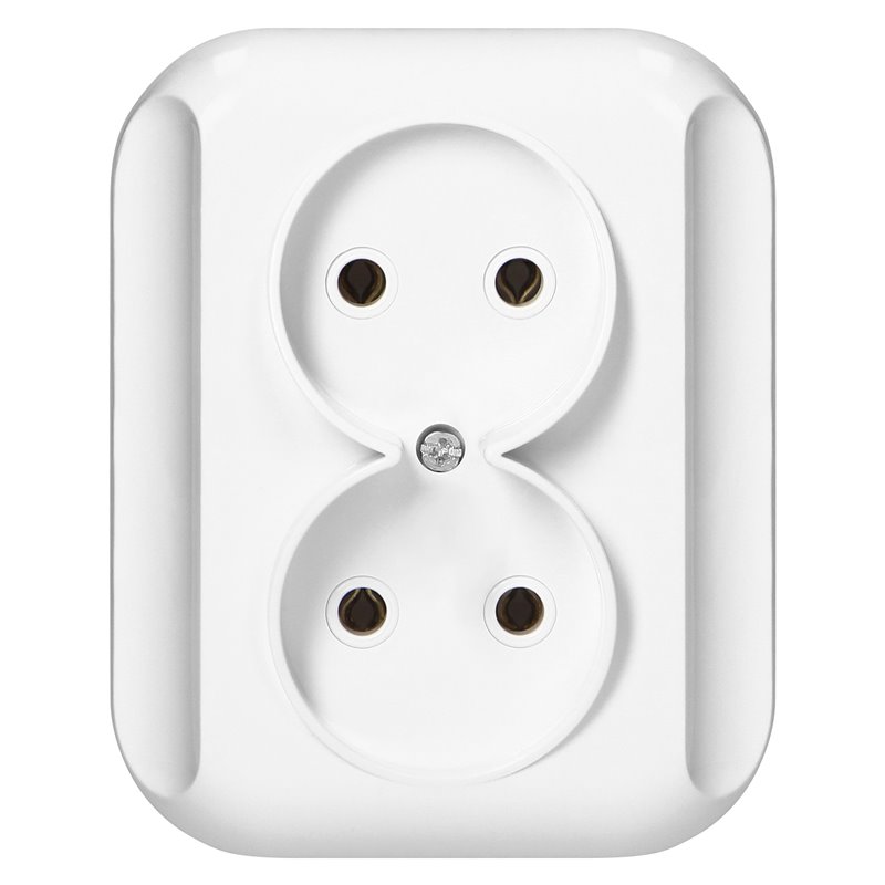GNIAZDO PODWÓJNE P/T 2X2P 16A, 250V, TOPAZ, BIAŁY ORNO GNIAZDO PODWÓJNE P/T 2X2P 16A, 250V, TOPAZ, BIAŁY ORNO