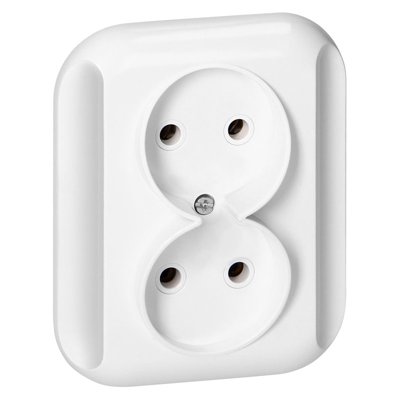 GNIAZDO PODWÓJNE P/T 2X2P 16A, 250V, TOPAZ, BIAŁY ORNO GNIAZDO PODWÓJNE P/T 2X2P 16A, 250V, TOPAZ, BIAŁY ORNO