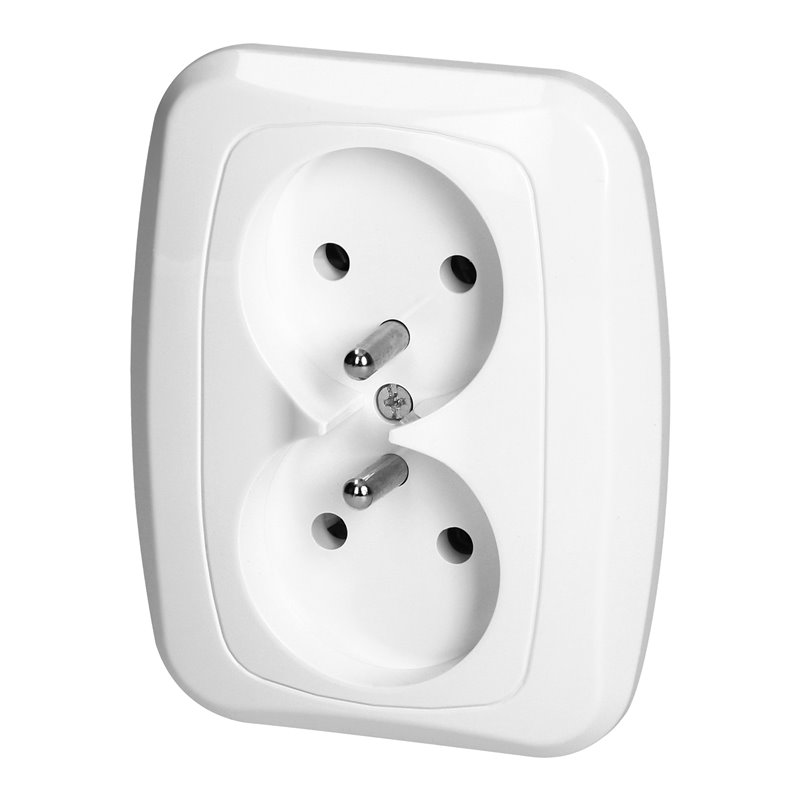 GNIAZDO PODWÓJNE P/T 2X2P+Z 16A, 250V, ATUT, BIAŁY ORNO GNIAZDO PODWÓJNE P/T 2X2P+Z 16A, 250V, ATUT, BIAŁY ORNO