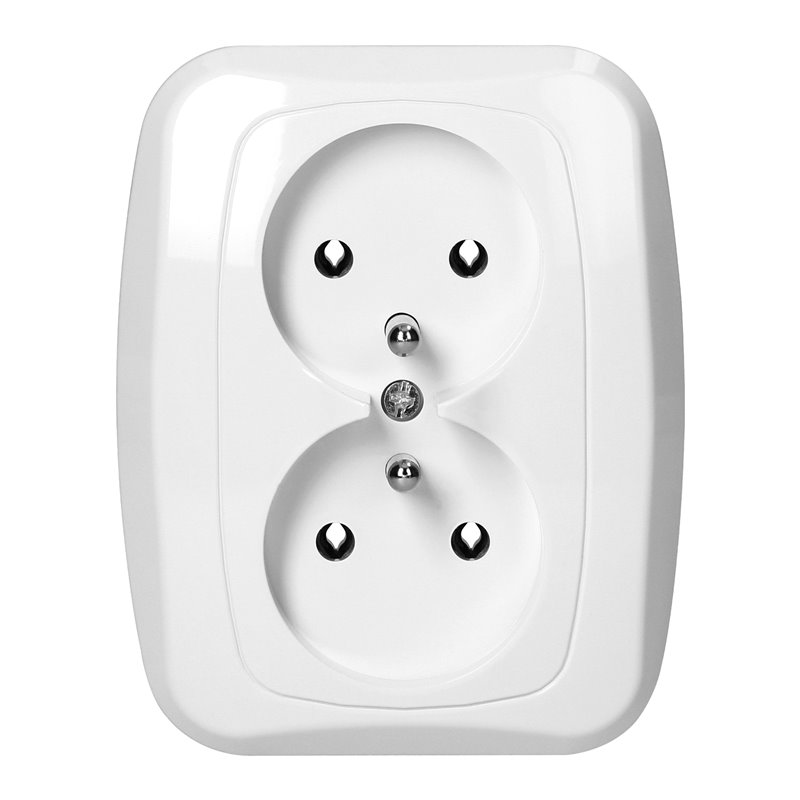 GNIAZDO PODWÓJNE P/T 2X2P+Z 16A, 250V, ATUT, BIAŁY ORNO GNIAZDO PODWÓJNE P/T 2X2P+Z 16A, 250V, ATUT, BIAŁY ORNO