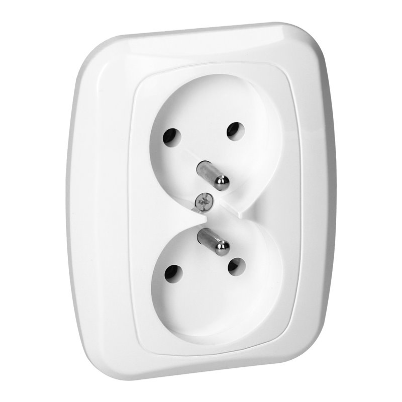 GNIAZDO PODWÓJNE P/T 2X2P+Z 16A, 250V, ATUT, BIAŁY ORNO GNIAZDO PODWÓJNE P/T 2X2P+Z 16A, 250V, ATUT, BIAŁY ORNO
