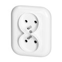 GNIAZDO PODWÓJNE P/T 2X2P+Z 16A, 250V, FAN, BIAŁY ORNO GNIAZDO PODWÓJNE P/T 2X2P+Z 16A, 250V, FAN, BIAŁY ORNO