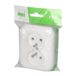 GNIAZDO PODWÓJNE P/T 2X2P+Z 16A, 250V, FAN, BIAŁY ORNO GNIAZDO PODWÓJNE P/T 2X2P+Z 16A, 250V, FAN, BIAŁY ORNO