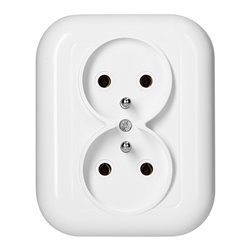 GNIAZDO PODWÓJNE P/T 2X2P+Z 16A, 250V, FAN, BIAŁY ORNO GNIAZDO PODWÓJNE P/T 2X2P+Z 16A, 250V, FAN, BIAŁY ORNO