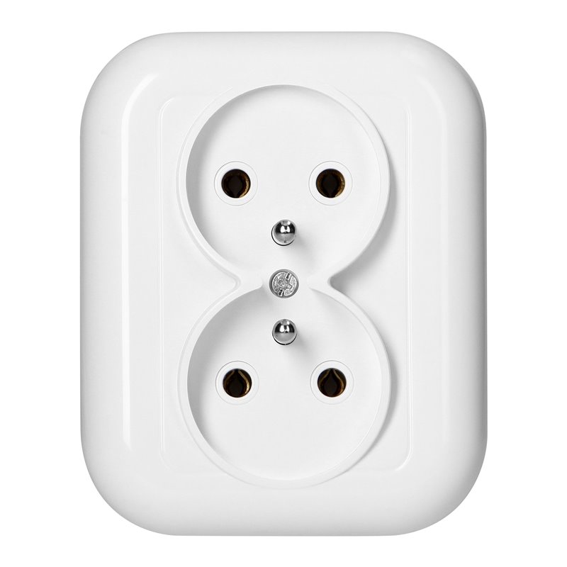GNIAZDO PODWÓJNE P/T 2X2P+Z 16A, 250V, FAN, BIAŁY ORNO GNIAZDO PODWÓJNE P/T 2X2P+Z 16A, 250V, FAN, BIAŁY ORNO