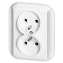 GNIAZDO PODWÓJNE P/T 2X2P+Z 16A, 250V, TOPAZ, BIAŁY ORNO GNIAZDO PODWÓJNE P/T 2X2P+Z 16A, 250V, TOPAZ, BIAŁY ORNO