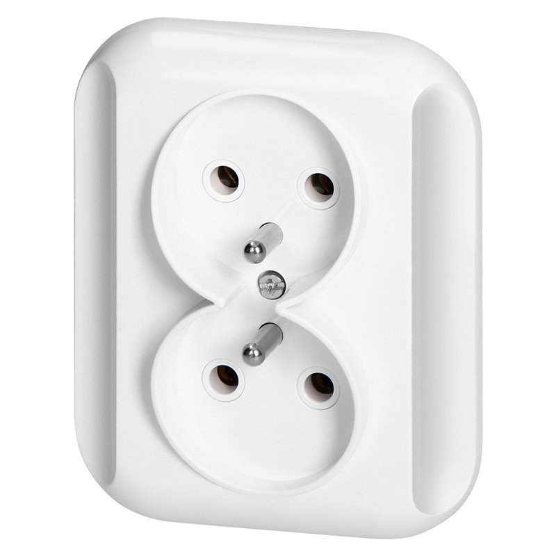 GNIAZDO PODWÓJNE P/T 2X2P+Z 16A, 250V, TOPAZ, BIAŁY ORNO GNIAZDO PODWÓJNE P/T 2X2P+Z 16A, 250V, TOPAZ, BIAŁY ORNO