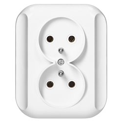 GNIAZDO PODWÓJNE P/T 2X2P+Z 16A, 250V, TOPAZ, BIAŁY ORNO GNIAZDO PODWÓJNE P/T 2X2P+Z 16A, 250V, TOPAZ, BIAŁY ORNO