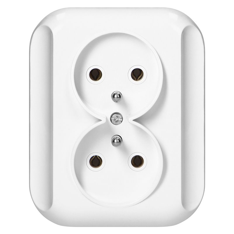 GNIAZDO PODWÓJNE P/T 2X2P+Z 16A, 250V, TOPAZ, BIAŁY ORNO GNIAZDO PODWÓJNE P/T 2X2P+Z 16A, 250V, TOPAZ, BIAŁY ORNO