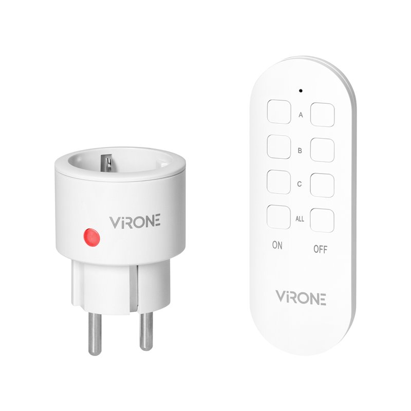 ZESTAW BEZPRZEWODOWYCH GNIAZD MINI SCHUKO, STEROWANYCH PILOTEM 1+1, 2300W ORNO ZESTAW BEZPRZEWODOWYCH GNIAZD MINI SCHUKO, STEROWANYCH PILOTEM 1+1, 2300W ORNO