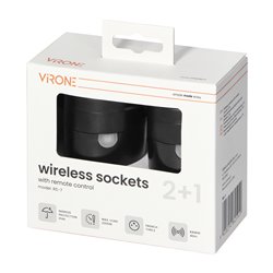 ZESTAW BEZPRZEWODOWYCH GNIAZD MINI, STEROWANYCH PILOTEM 2+1, 2300W, IP44 ORNO ZESTAW BEZPRZEWODOWYCH GNIAZD MINI, STEROWANYCH PILOTEM 2+1, 2300W, IP44 ORNO