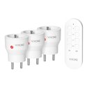 ZESTAW BEZPRZEWODOWYCH GNIAZD MINI SCHUKO, STEROWANYCH PILOTEM 3+1, 2300W ORNO ZESTAW BEZPRZEWODOWYCH GNIAZD MINI SCHUKO, STEROWANYCH PILOTEM 3+1, 2300W ORNO