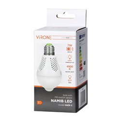 NAMIB LED PIR 7W A60, ŻARÓWKA Z PIR 7W, 600LM, 4000K ORNO NAMIB LED PIR 7W A60, ŻARÓWKA Z PIR 7W, 600LM, 4000K ORNO