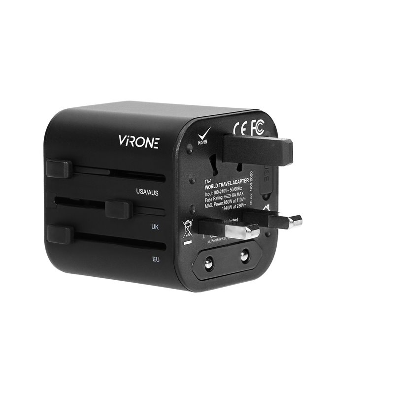 GOWORLD UNIWERSALNY ADAPTER PODRÓŻNY DO PONAD 200 KRAJÓW ŚWIATA, 100-240V, 8A ORNO GOWORLD UNIWERSALNY ADAPTER PODRÓŻNY DO PONAD 200 KRAJÓW ŚWIATA, 100-240V, 8A ORNO