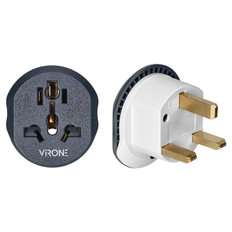 ADAPTER PODRÓŻNY - GO TO UK, 230V/13A. UNIWERSALNE GNIAZDO, WTYCZKA BRYTYJSKA (TYP G) ORNO