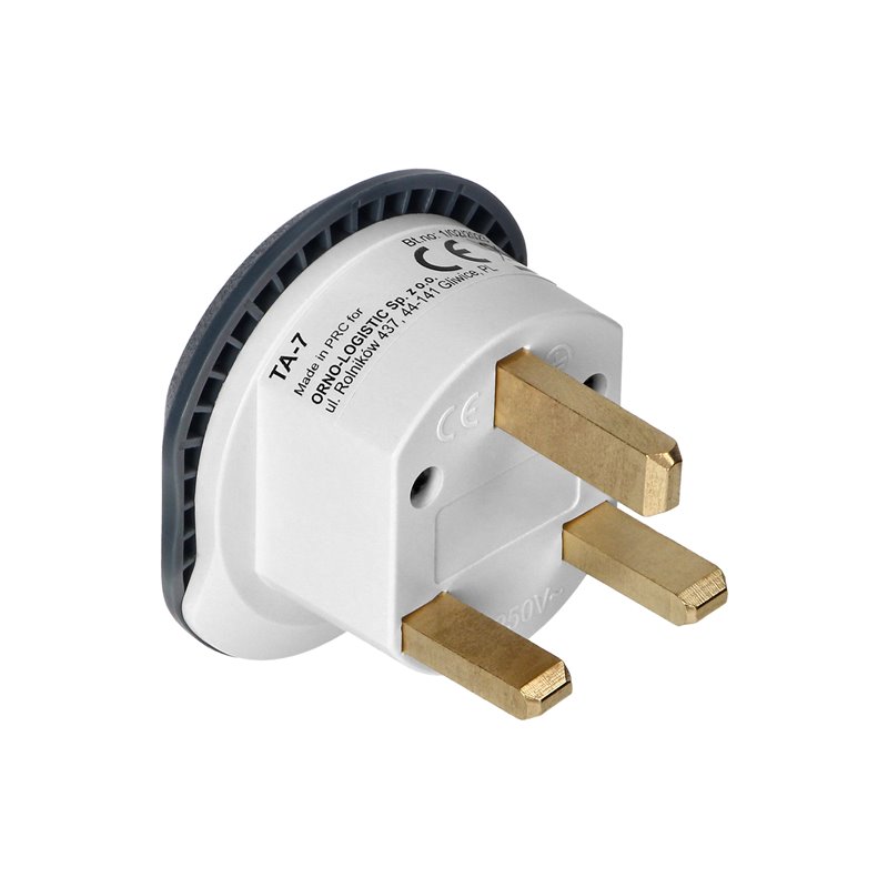ADAPTER PODRÓŻNY - GO TO UK, 230V/13A. UNIWERSALNE GNIAZDO, WTYCZKA BRYTYJSKA (TYP G) ORNO ADAPTER PODRÓŻNY - GO TO UK, 230V/13A. UNIWERSALNE GNIAZDO, WTYCZKA BRYTYJSKA (TYP G) ORNO
