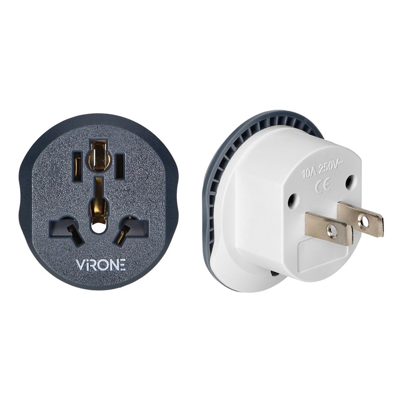 ADAPTER PODRÓŻNY - GO TO USA, 110-230V/10A, UNIWERSALNE GNIAZDO, WTYCZKA AMERYKAŃSKA (TYP A,B) ORNO ADAPTER PODRÓŻNY - GO TO USA, 110-230V/10A, UNIWERSALNE GNIAZDO, WTYCZKA AMERYKAŃSKA (TYP A,B) ORNO