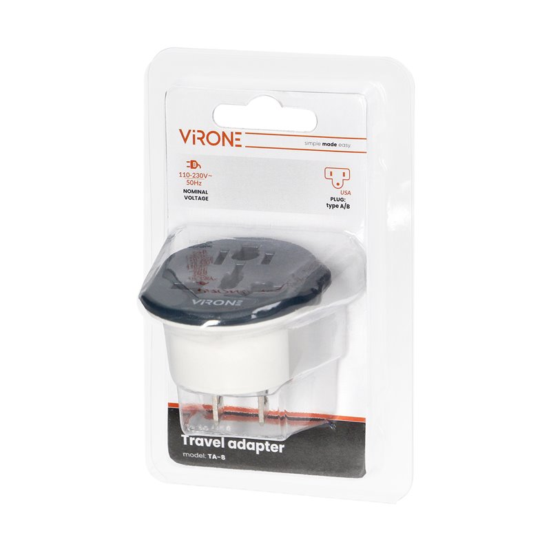 ADAPTER PODRÓŻNY - GO TO USA, 110-230V/10A, UNIWERSALNE GNIAZDO, WTYCZKA AMERYKAŃSKA (TYP A,B) ORNO ADAPTER PODRÓŻNY - GO TO USA, 110-230V/10A, UNIWERSALNE GNIAZDO, WTYCZKA AMERYKAŃSKA (TYP A,B) ORNO