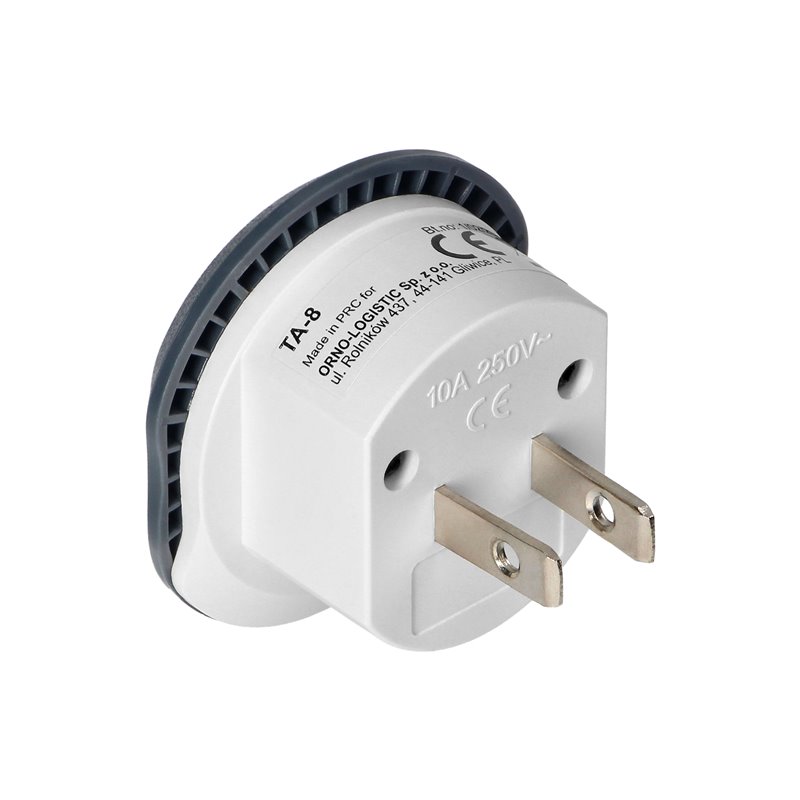 ADAPTER PODRÓŻNY - GO TO USA, 110-230V/10A, UNIWERSALNE GNIAZDO, WTYCZKA AMERYKAŃSKA (TYP A,B) ORNO ADAPTER PODRÓŻNY - GO TO USA, 110-230V/10A, UNIWERSALNE GNIAZDO, WTYCZKA AMERYKAŃSKA (TYP A,B) ORNO