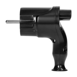 WTYCZKA KĄTOWA UNI-SCHUKO Z WYPYCHACZEM 16A/250V, CZARNA ORNO WTYCZKA KĄTOWA UNI-SCHUKO Z WYPYCHACZEM 16A/250V, CZARNA ORNO