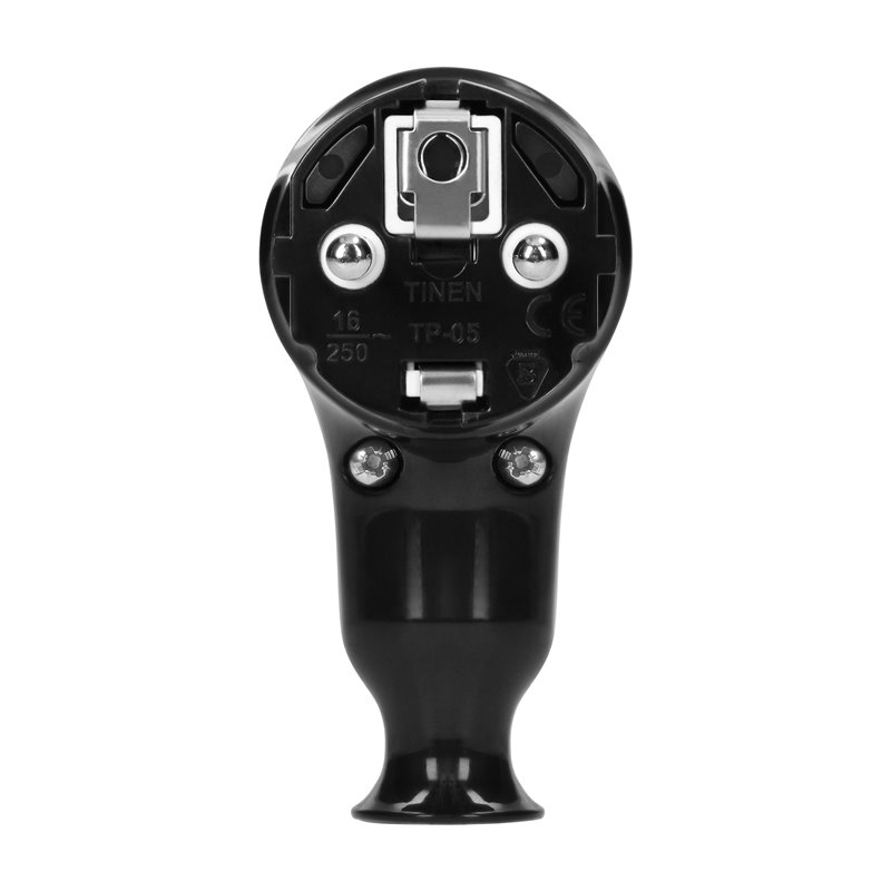WTYCZKA KĄTOWA UNI-SCHUKO Z WYPYCHACZEM 16A/250V, CZARNA ORNO WTYCZKA KĄTOWA UNI-SCHUKO Z WYPYCHACZEM 16A/250V, CZARNA ORNO