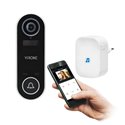 BEZPRZEWODOWY DZWONEK WIDEO LAYO Z KAMERĄ WIDEO FULL HD, WIFI I ODBIORNIKIEM SIECIOWYM, IP65, KOMUNIKACJA ZE SMARTFONEM Z APLIKA