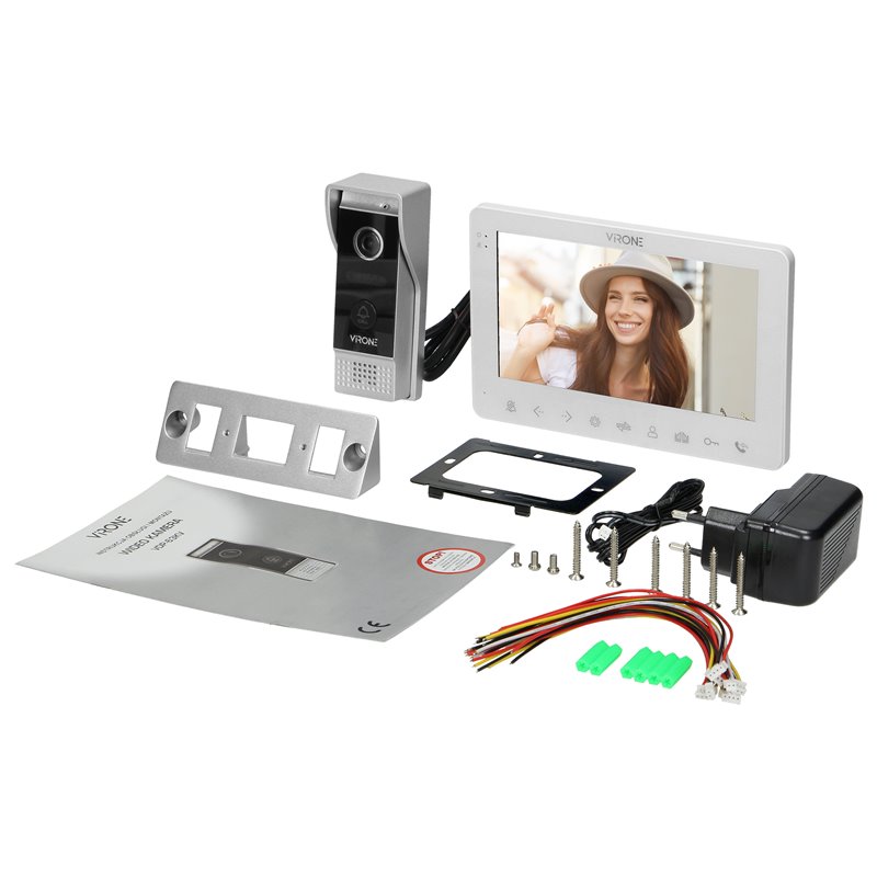 ZESTAW WIDEO DOMOFONOWY, BEZSŁUCHAWKOWY, KOLOR, LCD 7", MENU OSD, WI-FI + APP NA TELEFON, STEROWANIE BRAMĄ, BIAŁY, VIFAR ORNO ZESTAW WIDEO DOMOFONOWY, BEZSŁUCHAWKOWY, KOLOR, LCD 7", MENU OSD, WI-FI + APP NA TELEFON, STEROWANIE BRAMĄ, BIAŁY, VIFAR ORNO