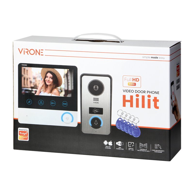 BEZSŁUCHAWKOWY ZESTAW WIDEODOMOFONOWY HILIT FULL HD Z KOLOROWYM MONITOREM 7" WI-FI ORAZ CZYTNIKIEM KART I BRELOKÓW, OBSŁUGA POPR BEZSŁUCHAWKOWY ZESTAW WIDEODOMOFONOWY HILIT FULL HD Z KOLOROWYM MONITOREM 7" WI-FI ORAZ CZYTNIKIEM KART I BRELOKÓW, OBSŁUGA POPR