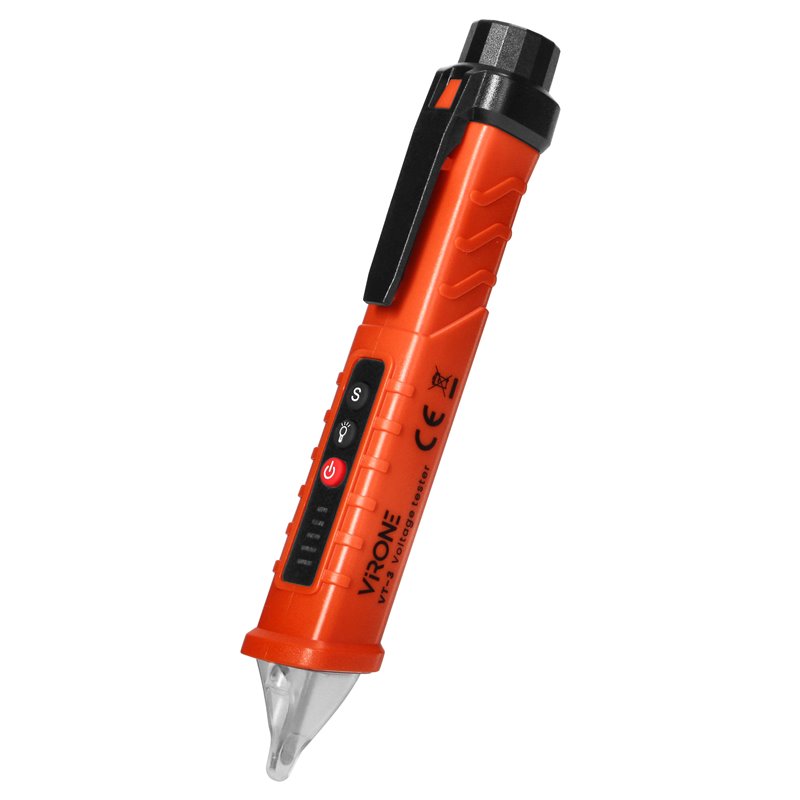 INDUKCYJNY TESTER NAPIĘCIA Z LATARKĄ, 12-1000V AC/DC, POMARAŃCZOWY ORNO INDUKCYJNY TESTER NAPIĘCIA Z LATARKĄ, 12-1000V AC/DC, POMARAŃCZOWY ORNO