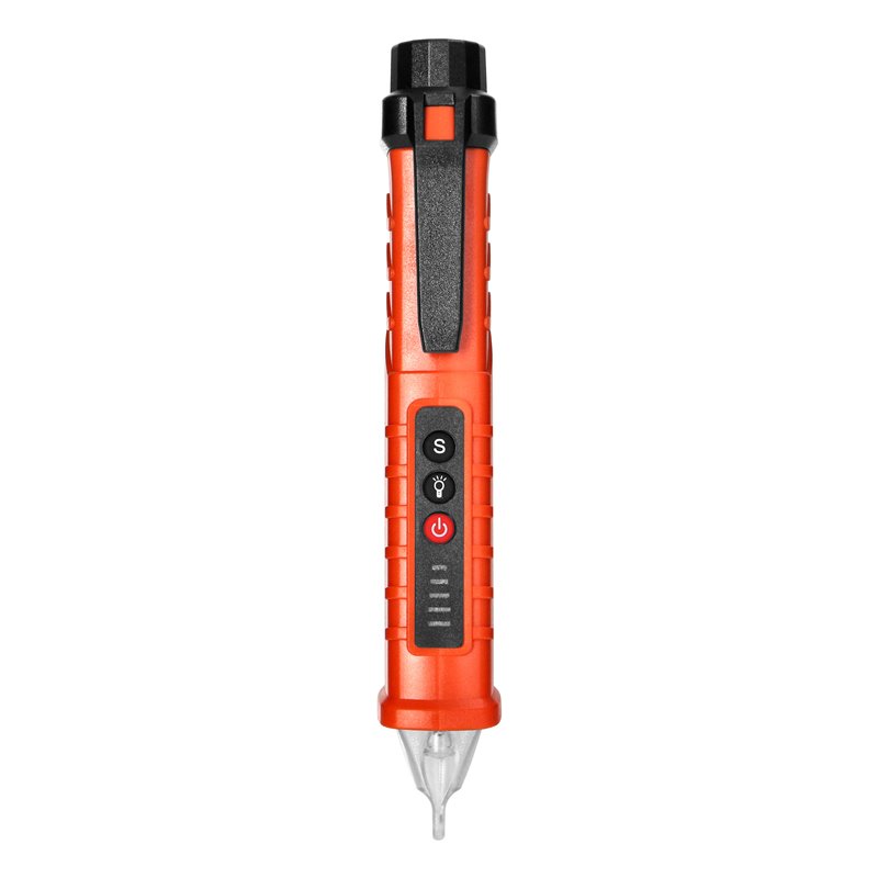 INDUKCYJNY TESTER NAPIĘCIA Z LATARKĄ, 12-1000V AC/DC, POMARAŃCZOWY ORNO INDUKCYJNY TESTER NAPIĘCIA Z LATARKĄ, 12-1000V AC/DC, POMARAŃCZOWY ORNO