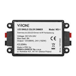 ŚCIEMNIACZ DO LED 12-24VDC RF Z PILOTEM ORNO ŚCIEMNIACZ DO LED 12-24VDC RF Z PILOTEM ORNO