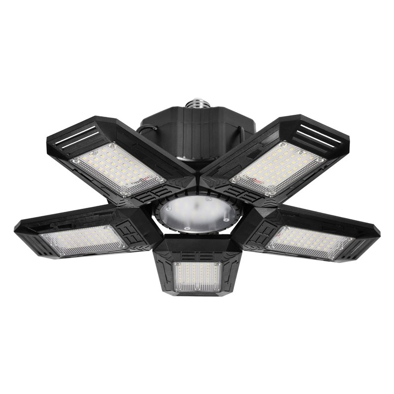 RIGEL LED LAMPA WARSZTATOWA SKŁADANA 5-SKRZYDŁOWA, E27 55W, 6500K, 4950LM ORNO