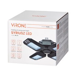 SYRIUSZ LED SKŁADANA LAMPA WARSZTATOWA 4-SKRZYDŁOWA, E27, 72W, 4000K, 6480LM ORNO SYRIUSZ LED SKŁADANA LAMPA WARSZTATOWA 4-SKRZYDŁOWA, E27, 72W, 4000K, 6480LM ORNO