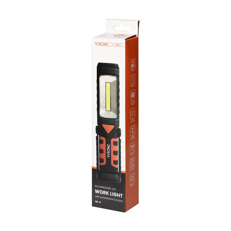 LATARKA WARSZTATOWA LED COB 3W+1W LED 2800MAH Z FUNKCJĄ POWERBANK ORNO LATARKA WARSZTATOWA LED COB 3W+1W LED 2800MAH Z FUNKCJĄ POWERBANK ORNO
