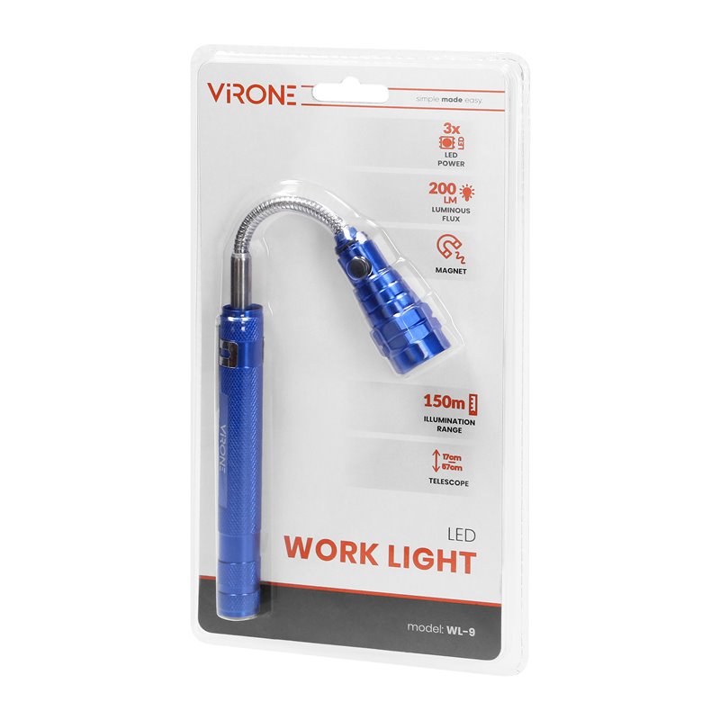 LATARKA TELESKOPOWA 17-57 CM, 3 LED, 4 X LR44, WYGINANA GŁOWICA, MAGNES ORNO LATARKA TELESKOPOWA 17-57 CM, 3 LED, 4 X LR44, WYGINANA GŁOWICA, MAGNES ORNO